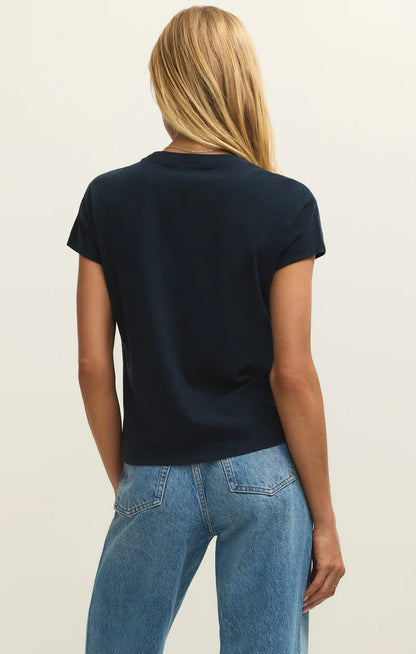 Modern Slub Tee in Navy