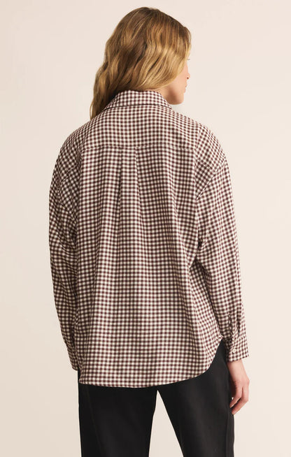 River Plaid Button Up Top