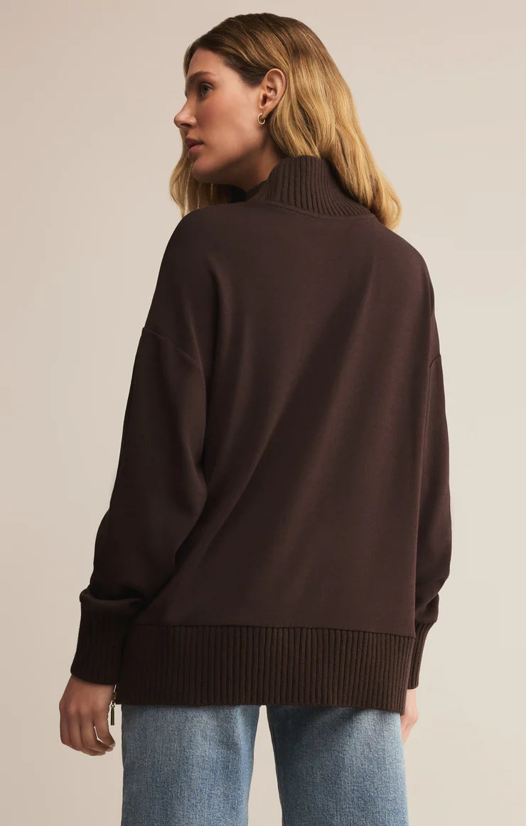 Sable Luxe Mock Neck Top