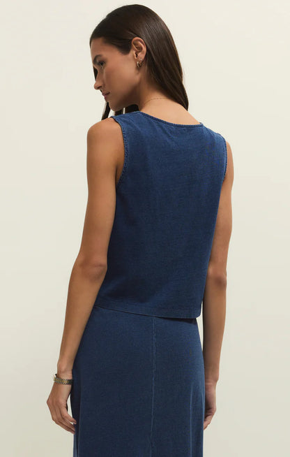Noelle Tank Top in Indigo