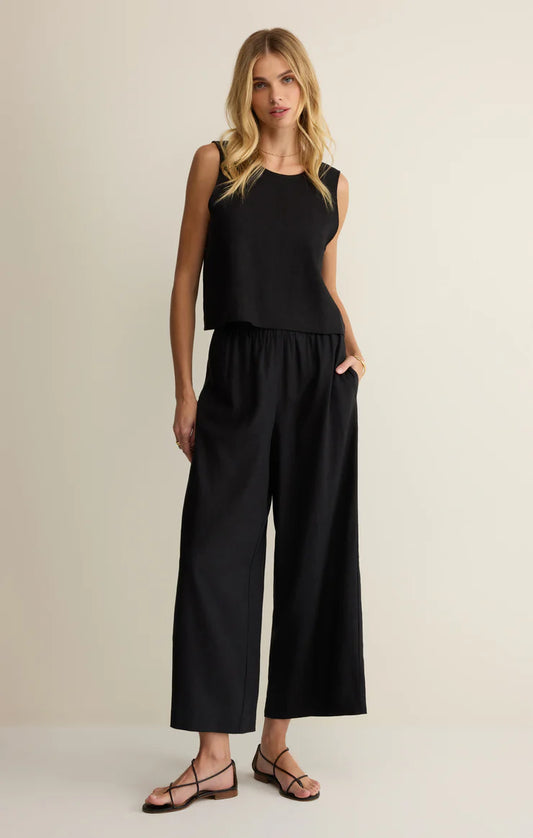 Scout Linen Pant in Black