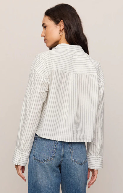Favorite Stripe Button Top
