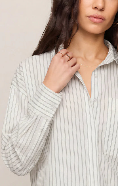 Favorite Stripe Button Top