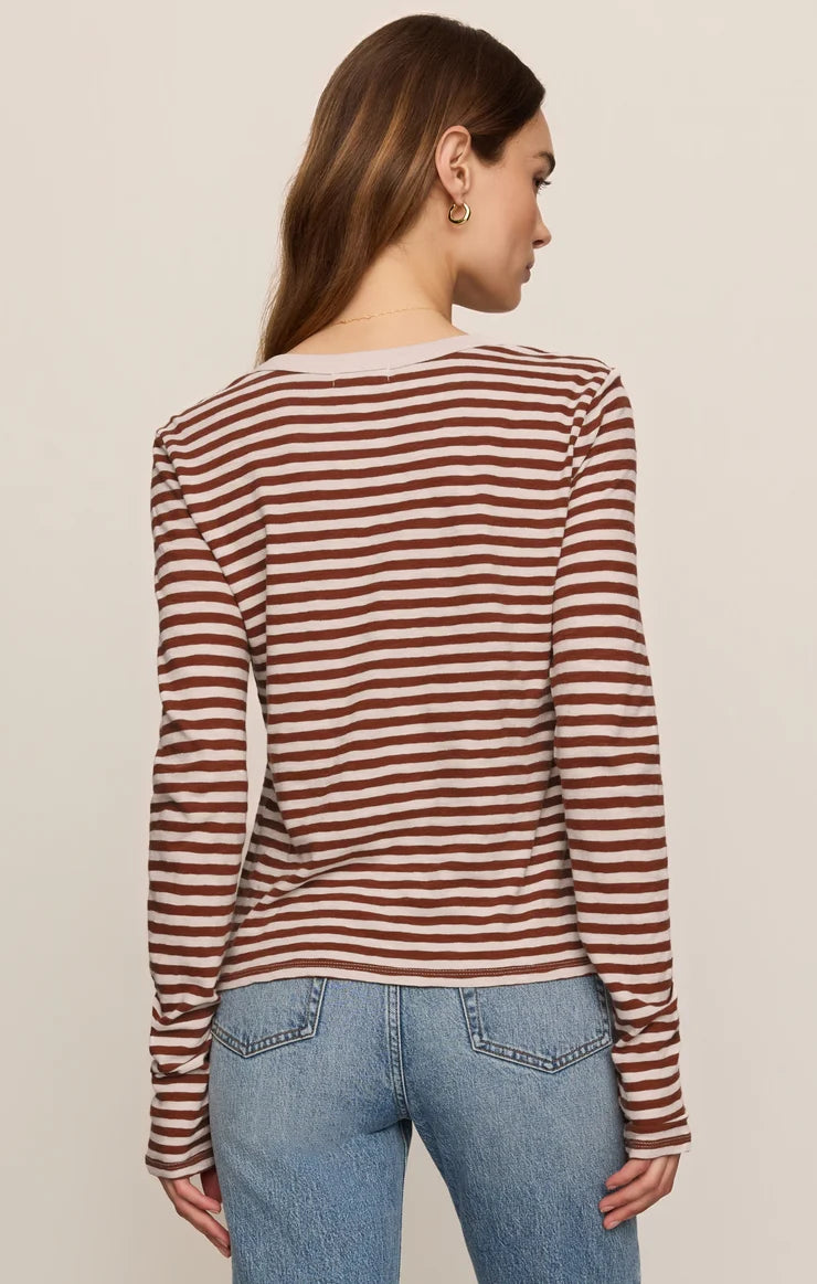 Junie Long Sleeve Top in Rosewood