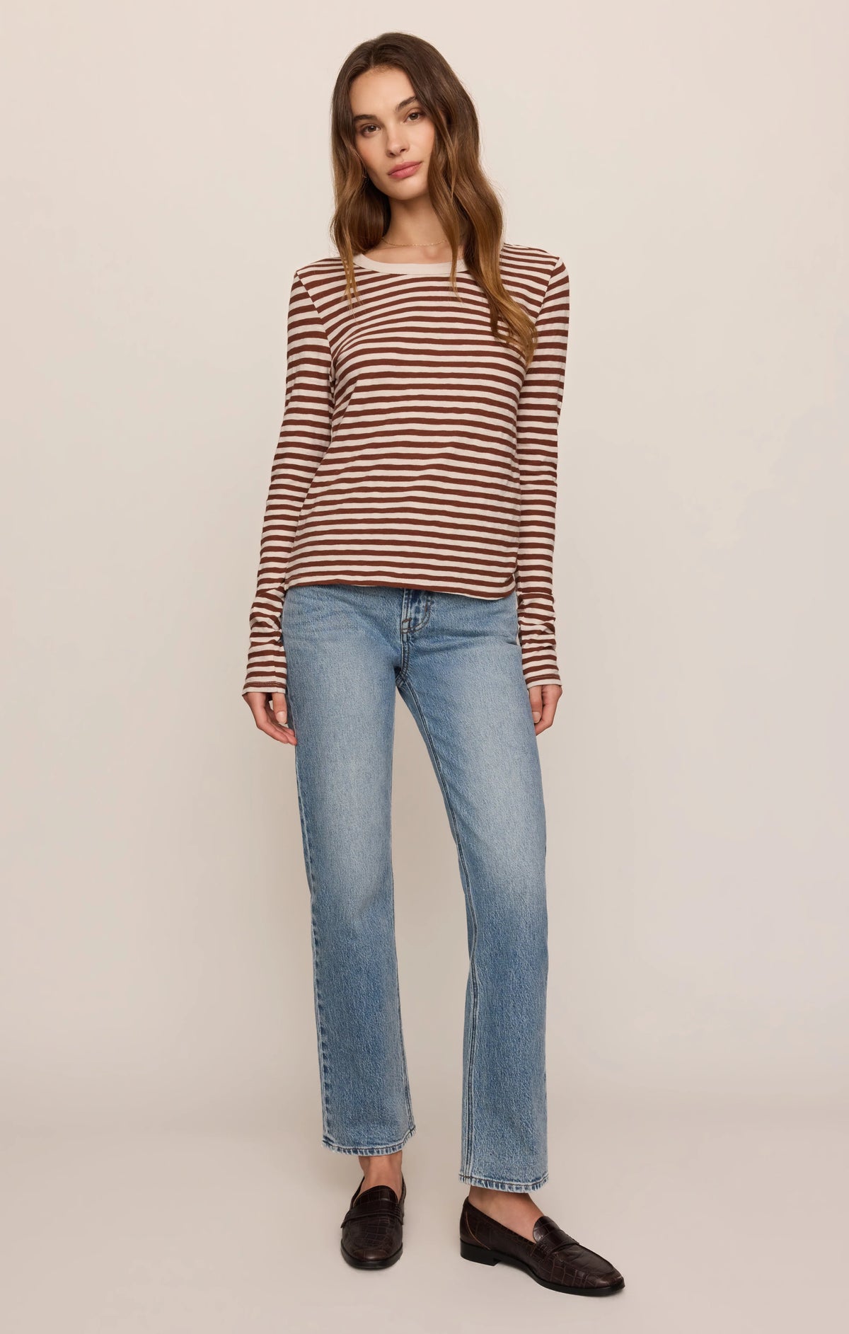 Junie Long Sleeve Top in Rosewood