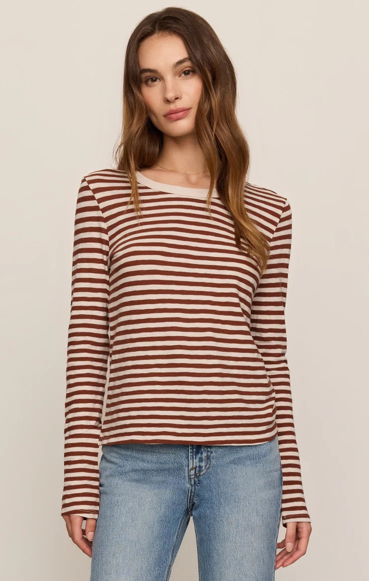 Junie Long Sleeve Top in Rosewood