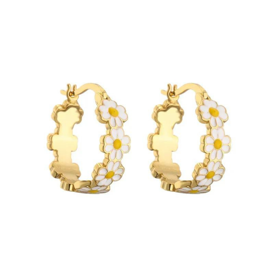 Fiorella Hoops in White