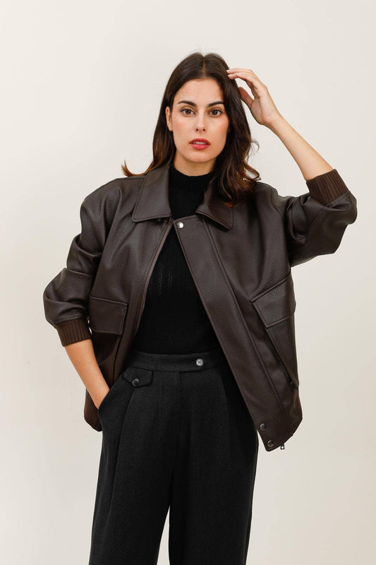 Perry Faux Leather Jacket