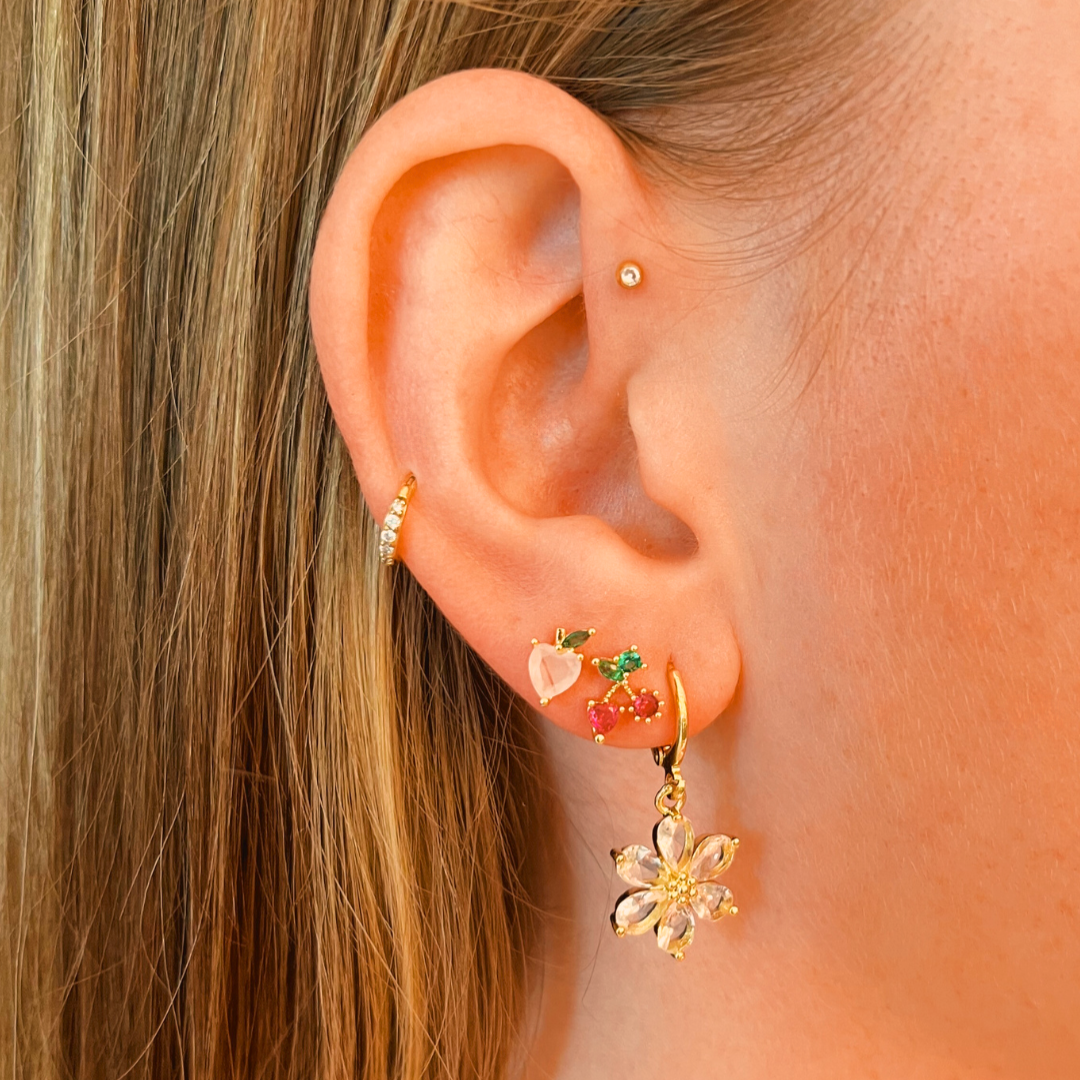 Heart Cherry Studs
