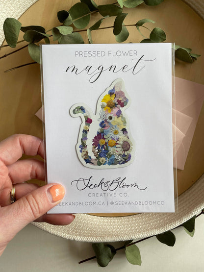 Cat Flower Magnet