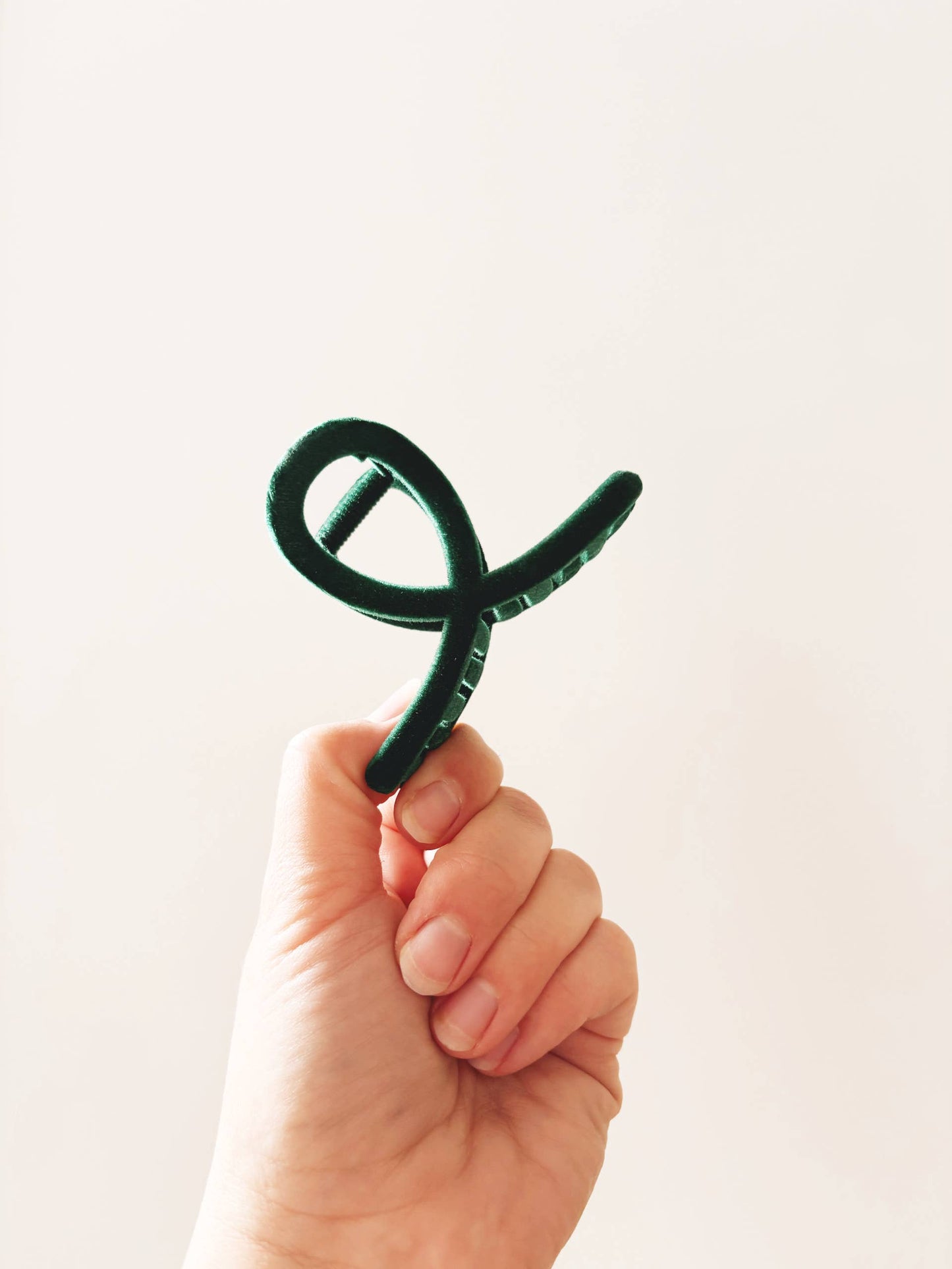 Black Velvet Loop Jaw Clip