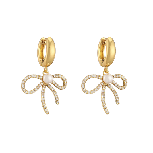 Pearl Bow Earrings
