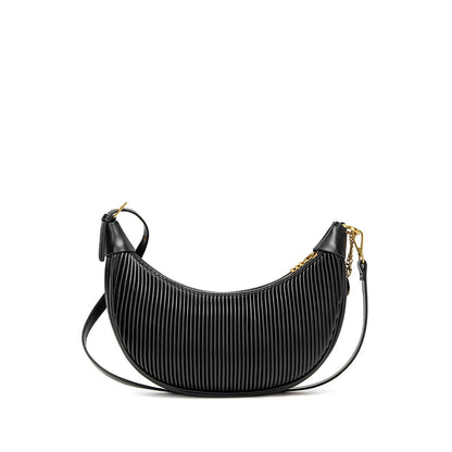 Crescent Recycled Vegan Crossbody Bag in Black