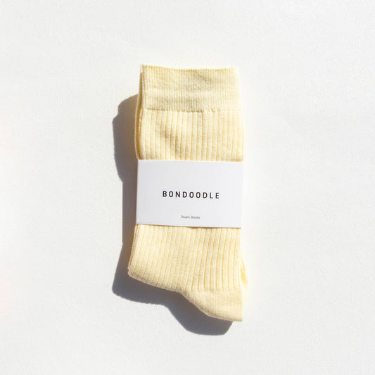 Combed Cotton Ribbed Crew Socks in Sorbet
