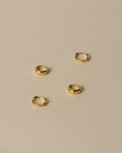 Rory Twist and Thick Gold Hoop Set