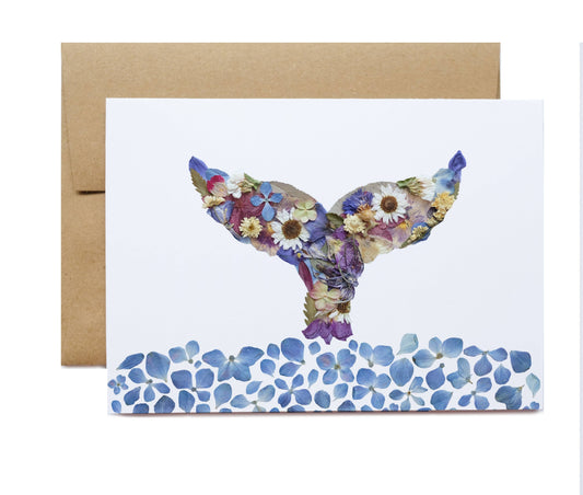 Whale Tail in Ocean Greeting Card