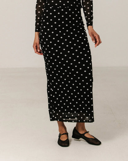 Mesh Maxi Tube Skirt