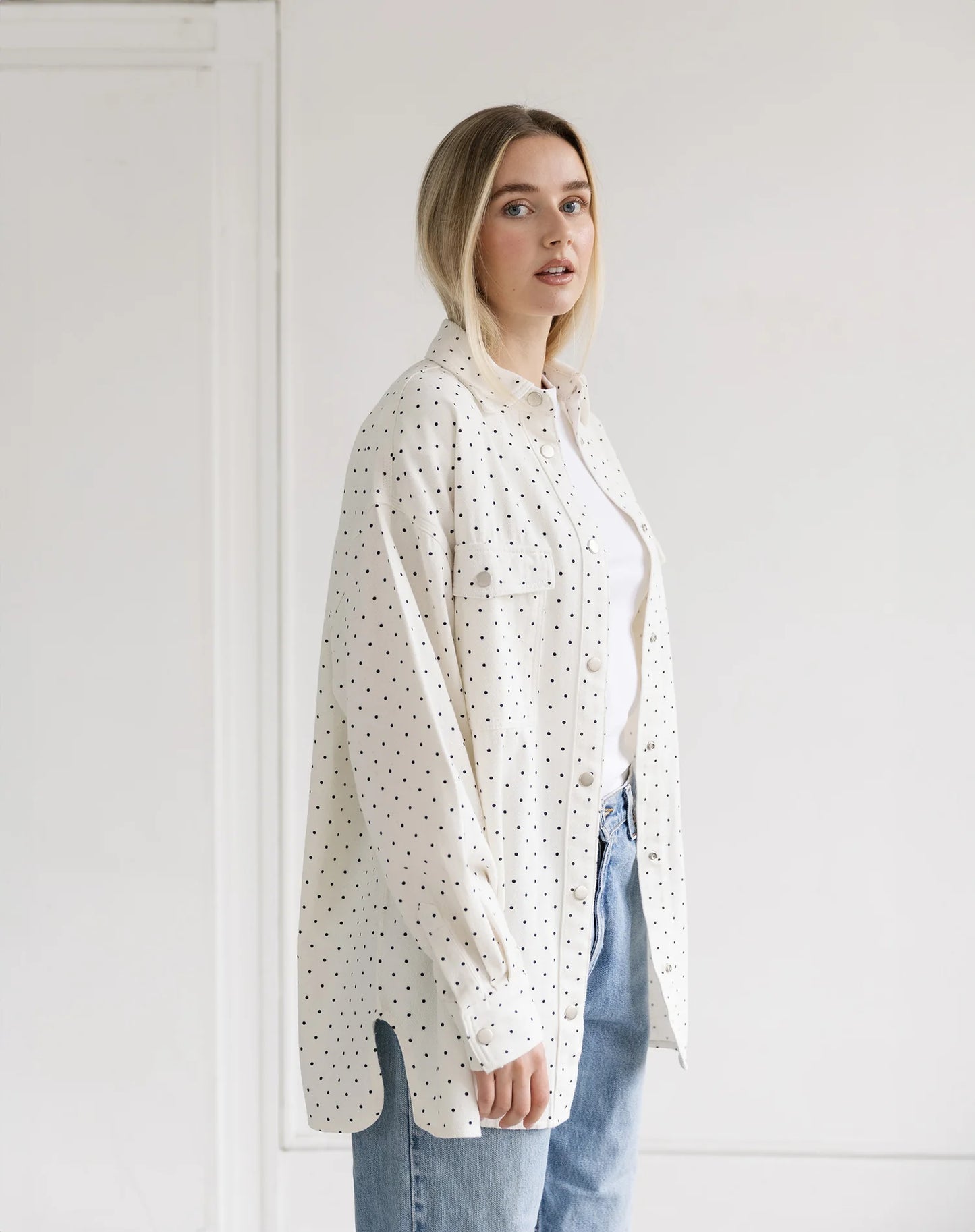 Polka Dot Shania Denim Jacket