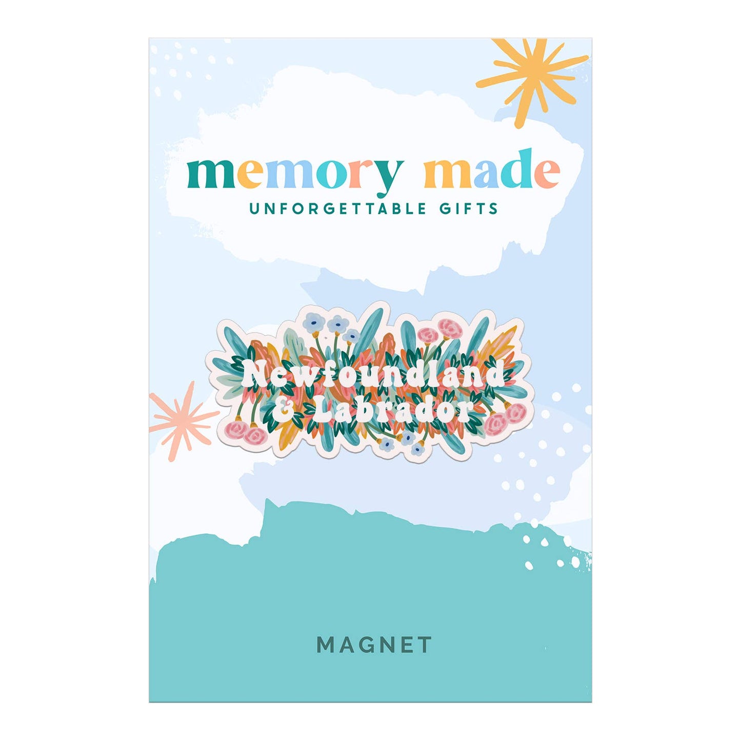 Newfoundland & Labrador Floral Magnet