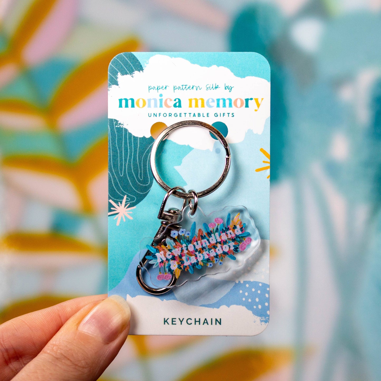 Newfoundland & Labrador Groove Floral Keychain