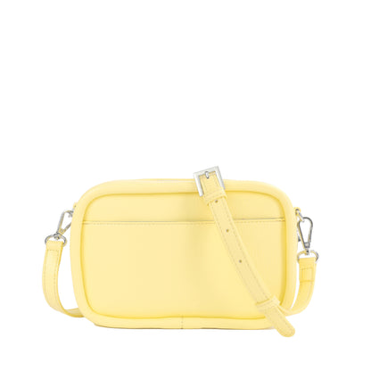 Erika Recycled Vegan Crossbody Bag in Lemonade Pebbled