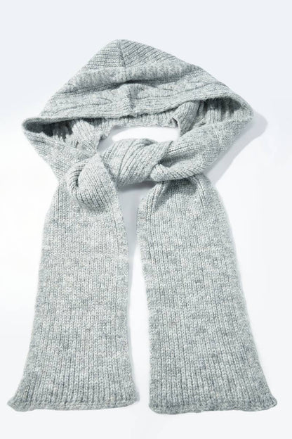 Lucy 2-in-1 Hooded-Scarf in Grey