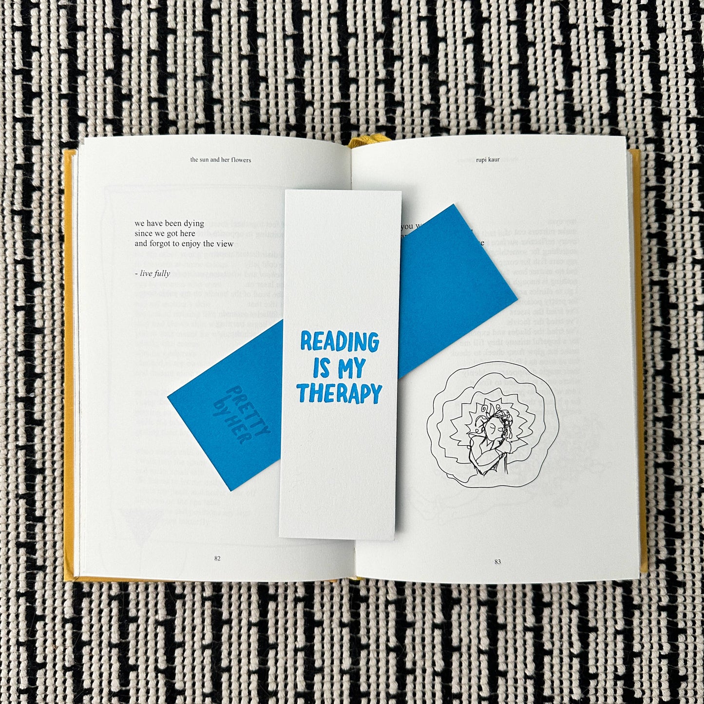 Reading Is My Therapy Letterpress Bookmark