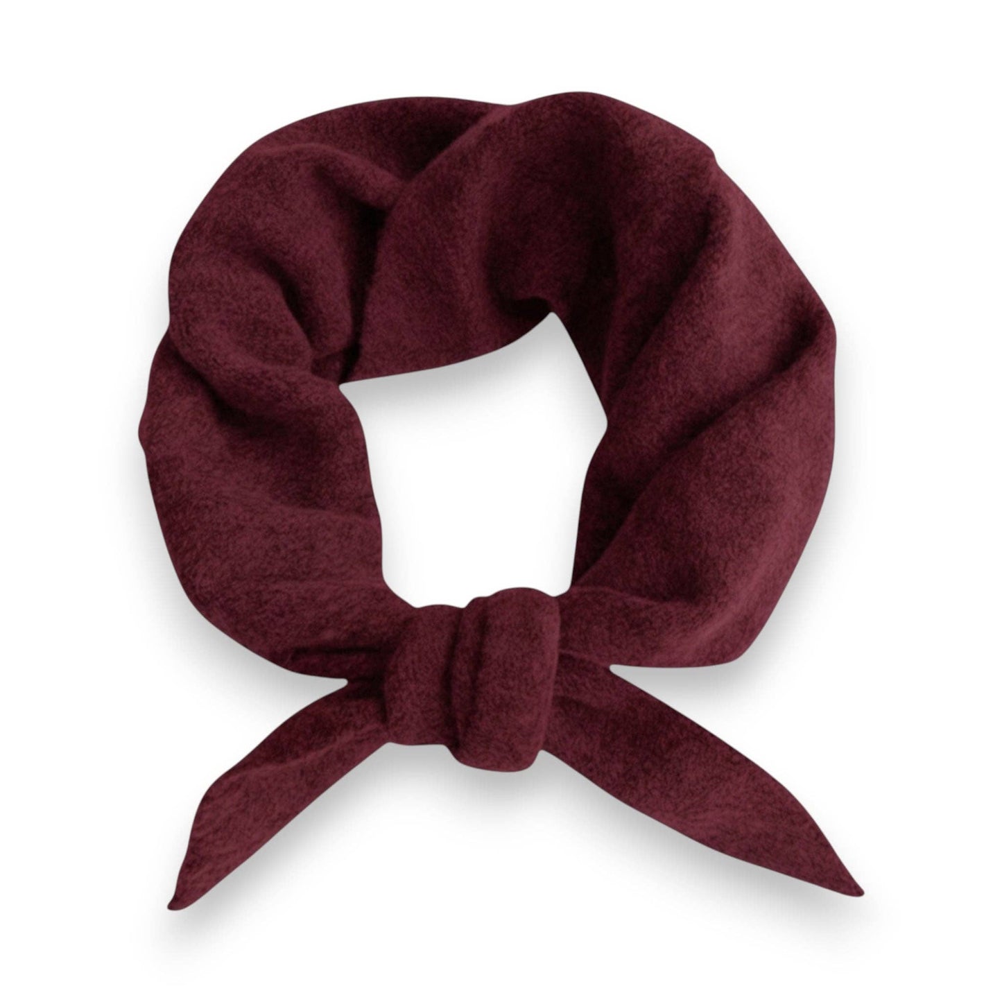 Wool Triangle Neck Scarf in Burgundy