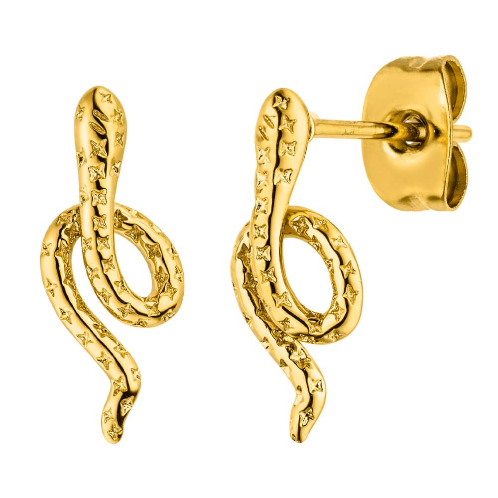 Looping Snake Earrings
