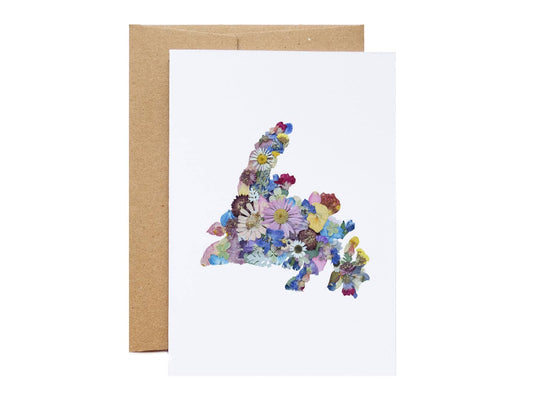 Newfoundland Flower Map Greeting Card