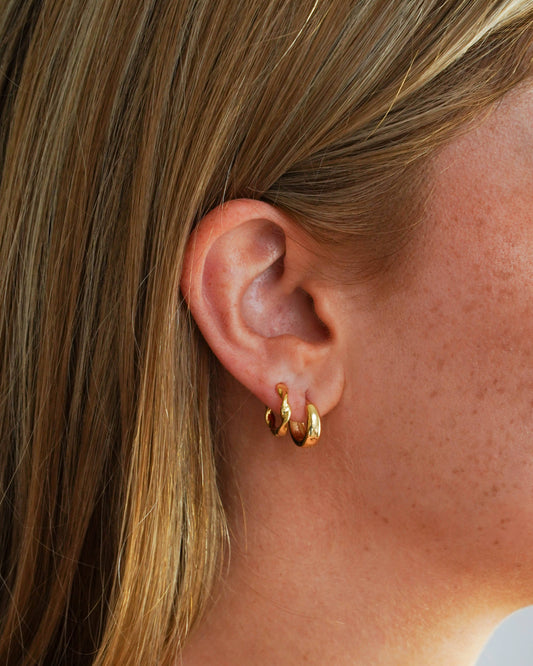 Rory Twist and Thick Gold Hoop Set