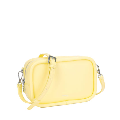 Erika Recycled Vegan Crossbody Bag in Black Pebbled