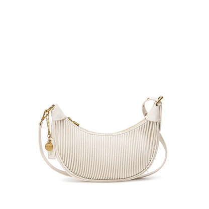 Crescent Recycled Vegan Crossbody in Coconut Cream