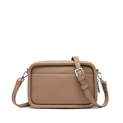 Erika Recycled Vegan Crossbody Bag in Black Pebbled