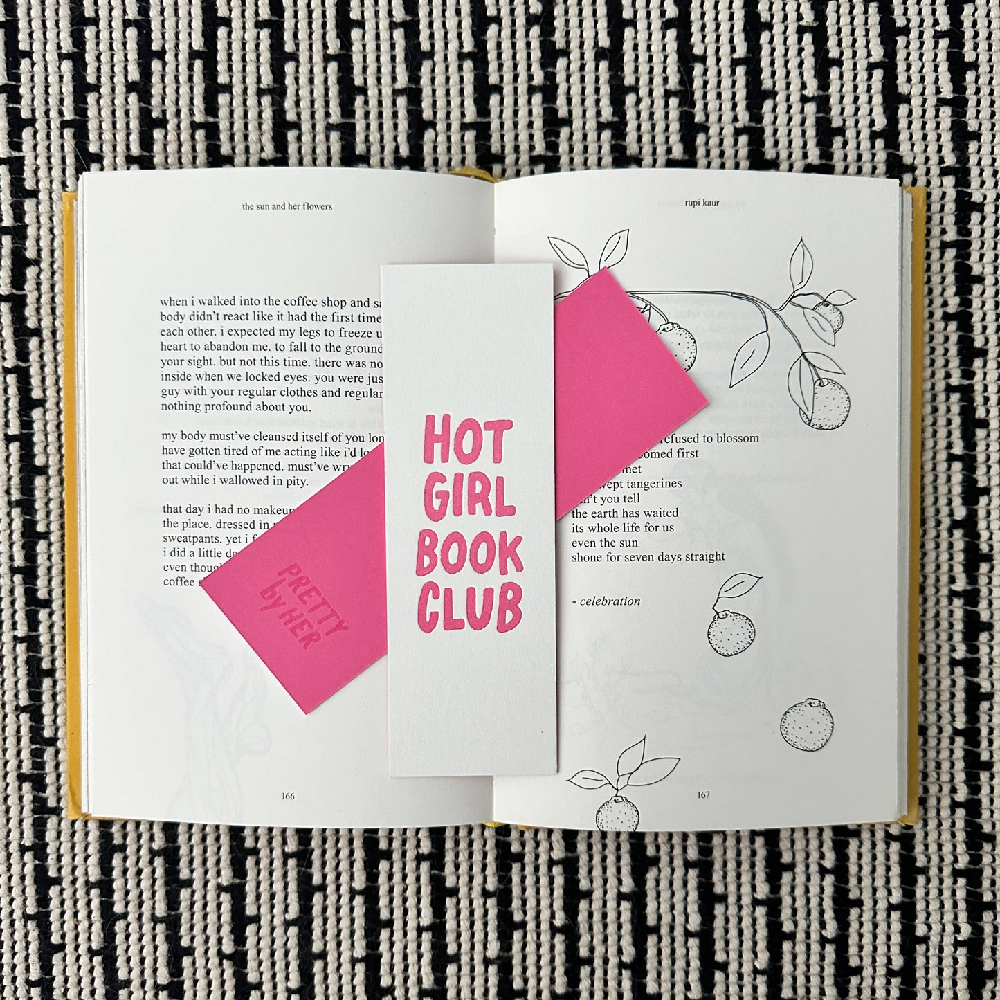 Hot Girl Book Club Letterpress Bookmark