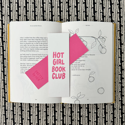 Hot Girl Book Club Letterpress Bookmark