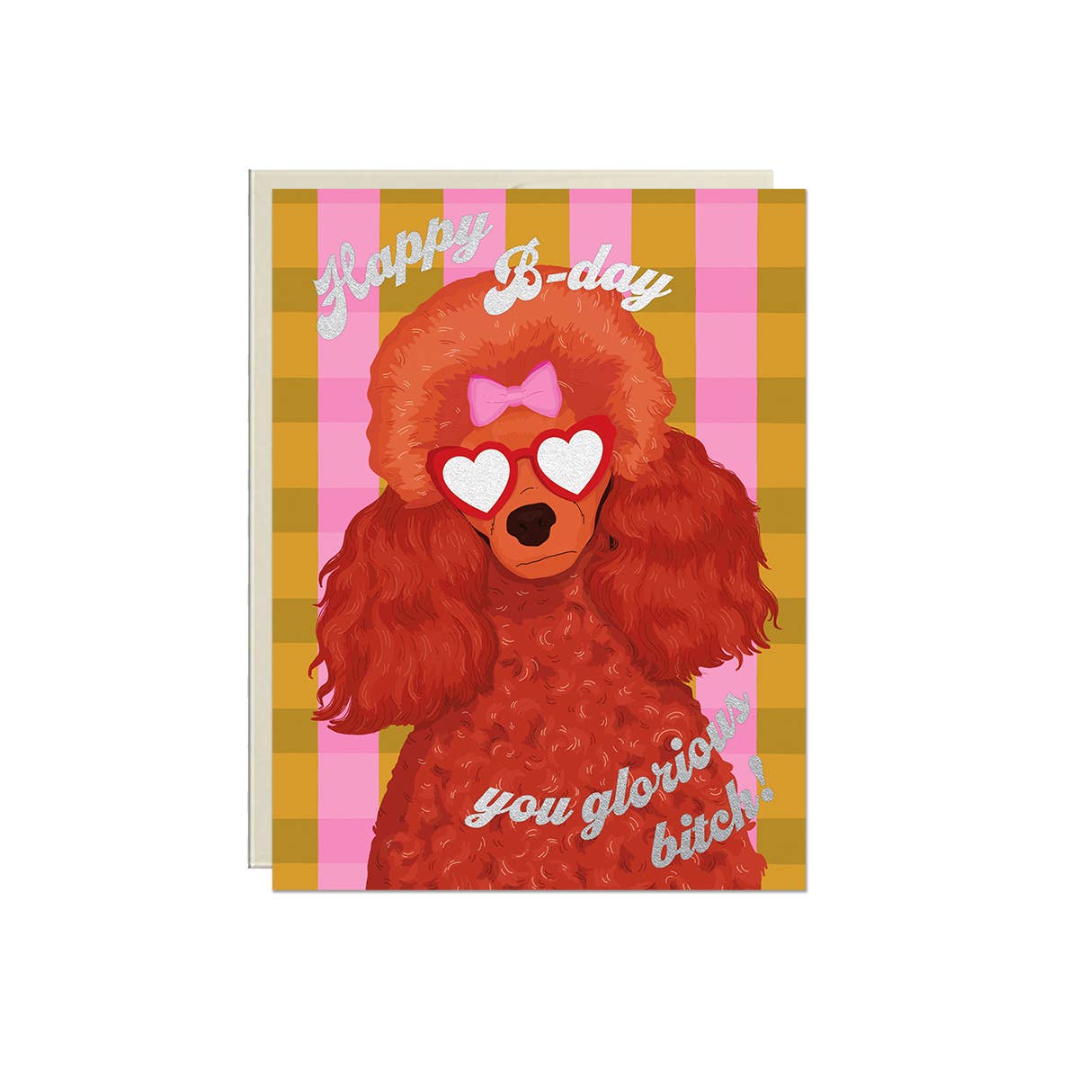 Birthday Poodle Foil Birthday Card