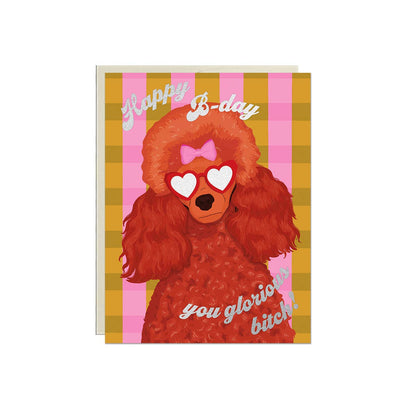Birthday Poodle Foil Birthday Card