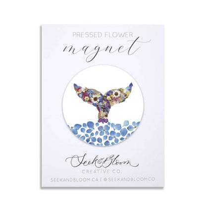 Whale Tail Flower Magnet