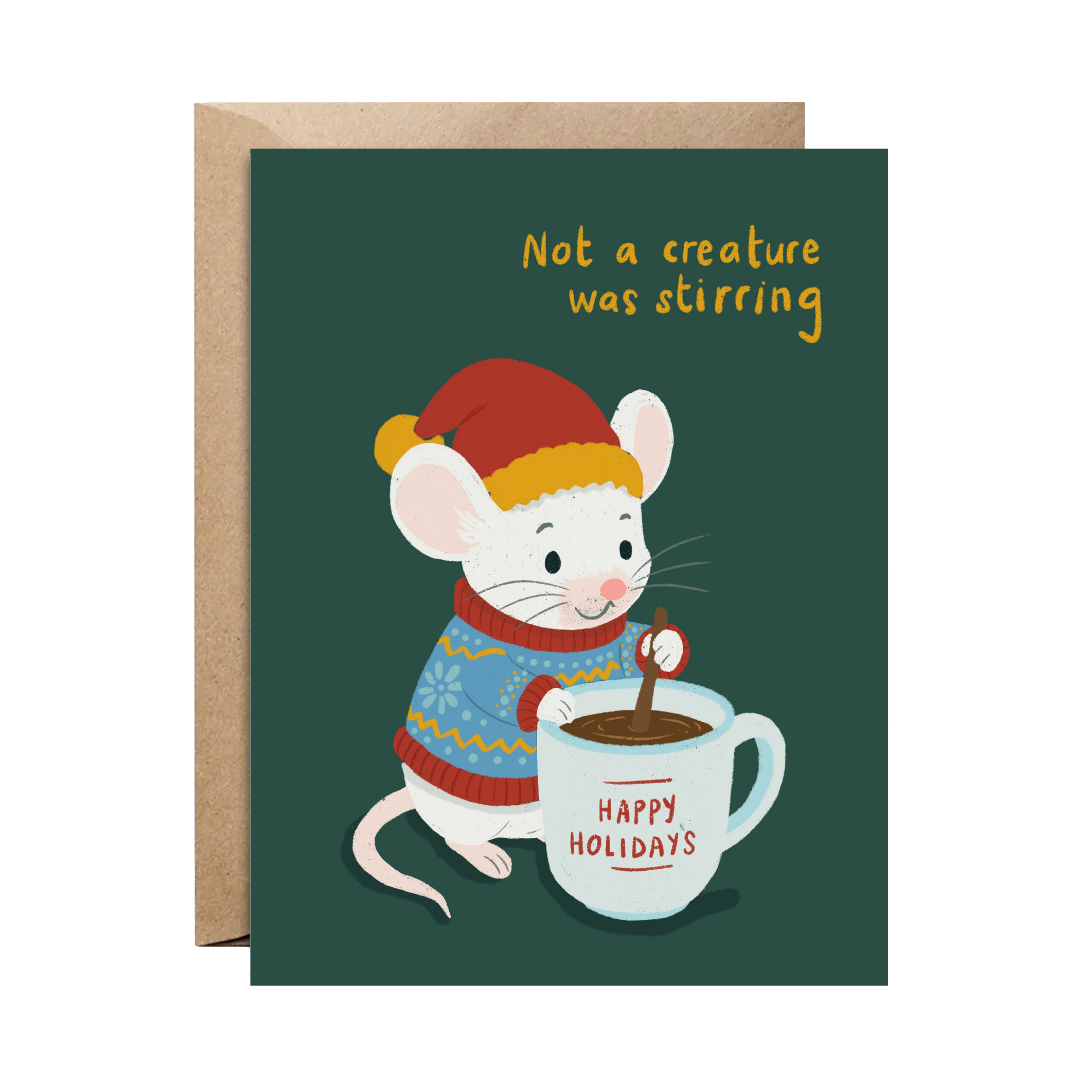 Not a Creature was Stirring Card