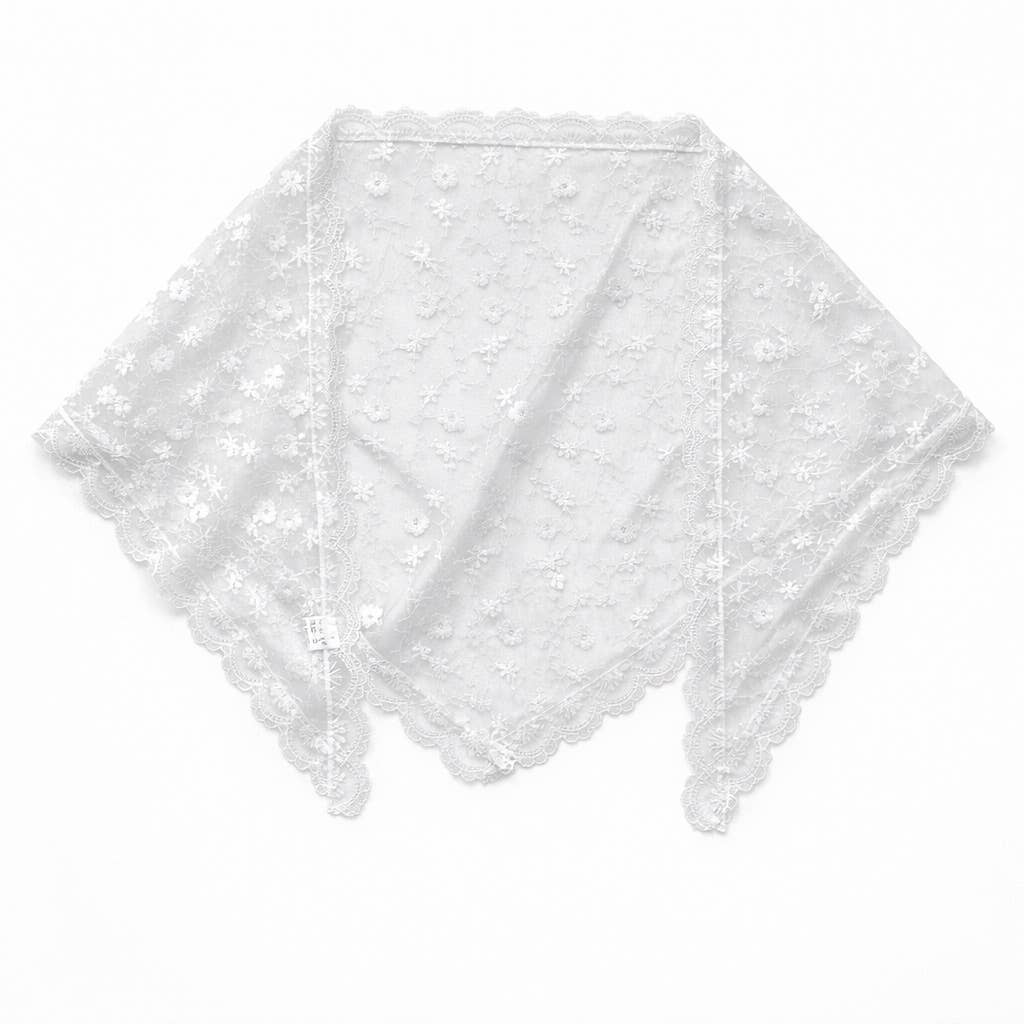 Lace Scarf in White