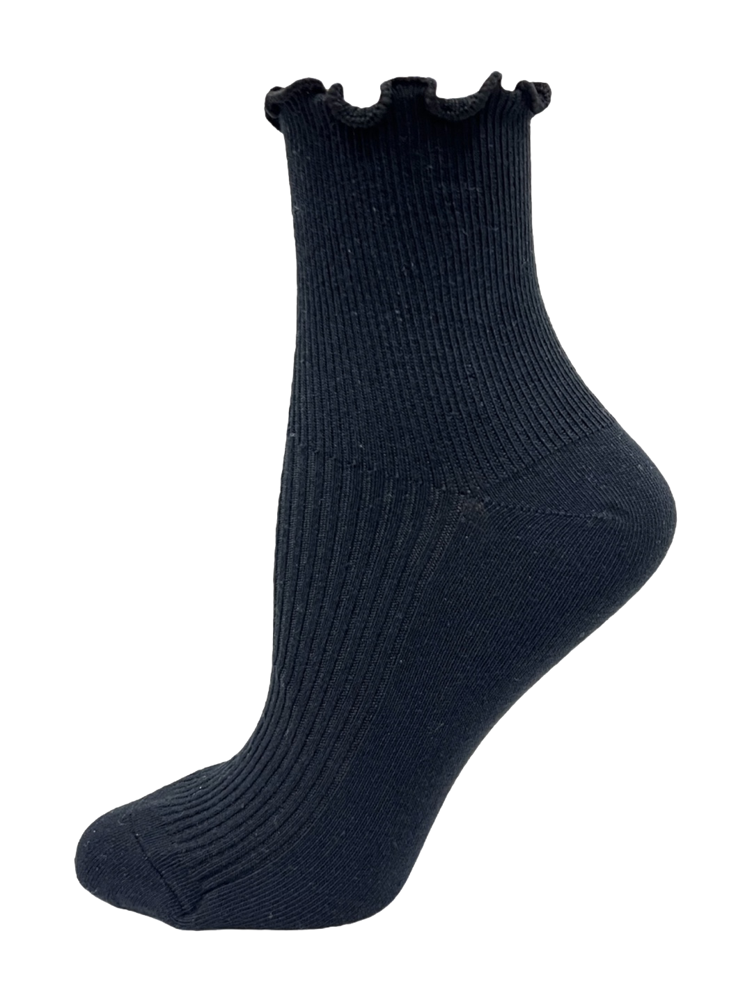 Black Ruffle Sock (All Dot-Line Socks 3 for $20)