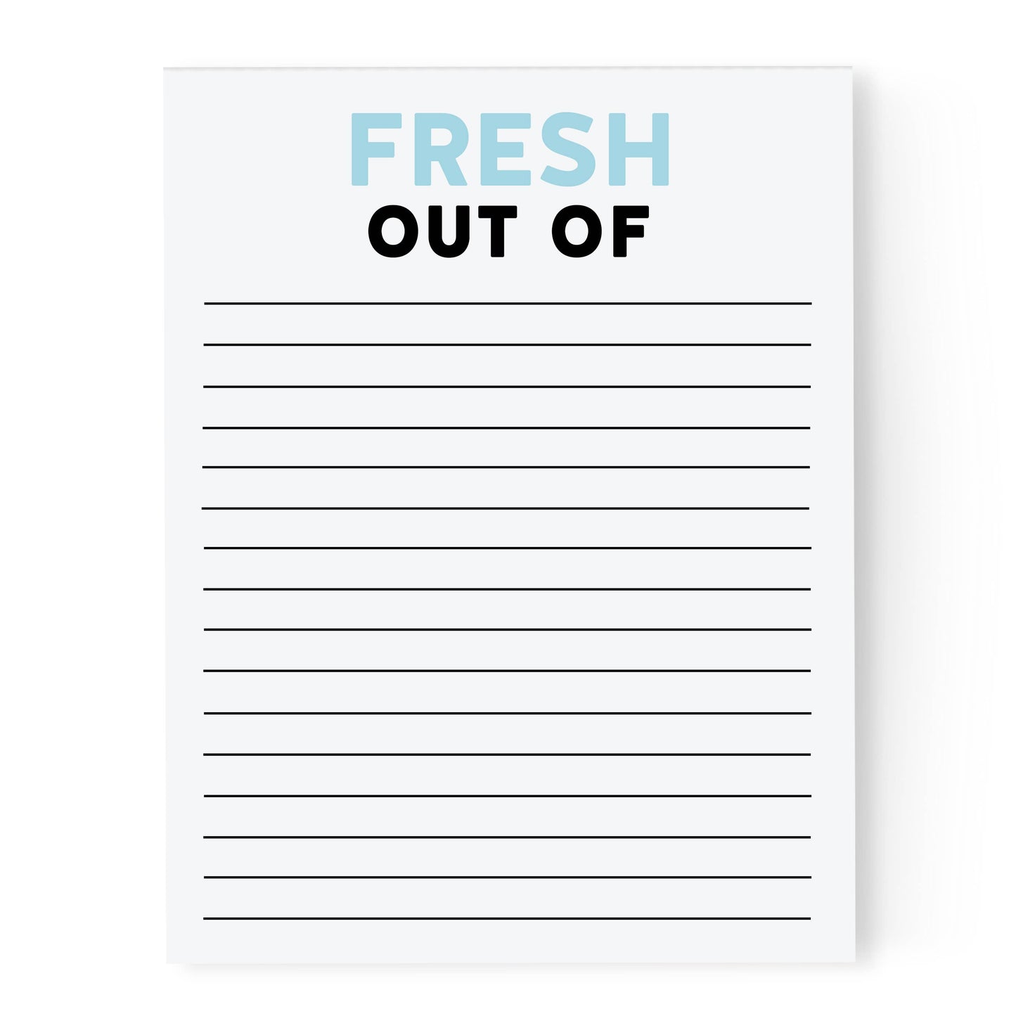 Fresh Out Of Grocery List Notepad