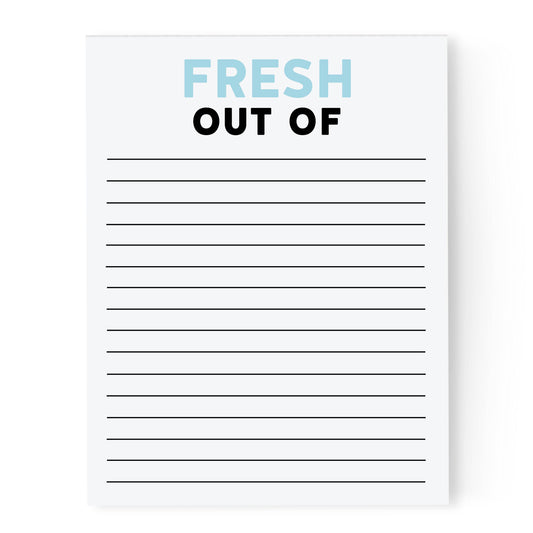 Fresh Out Of Grocery List Notepad