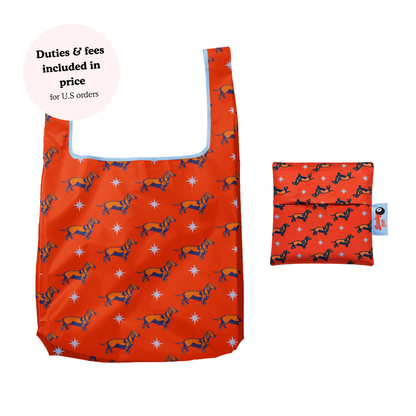 Weenie Starburst Pattern Foldable Nylon Tote