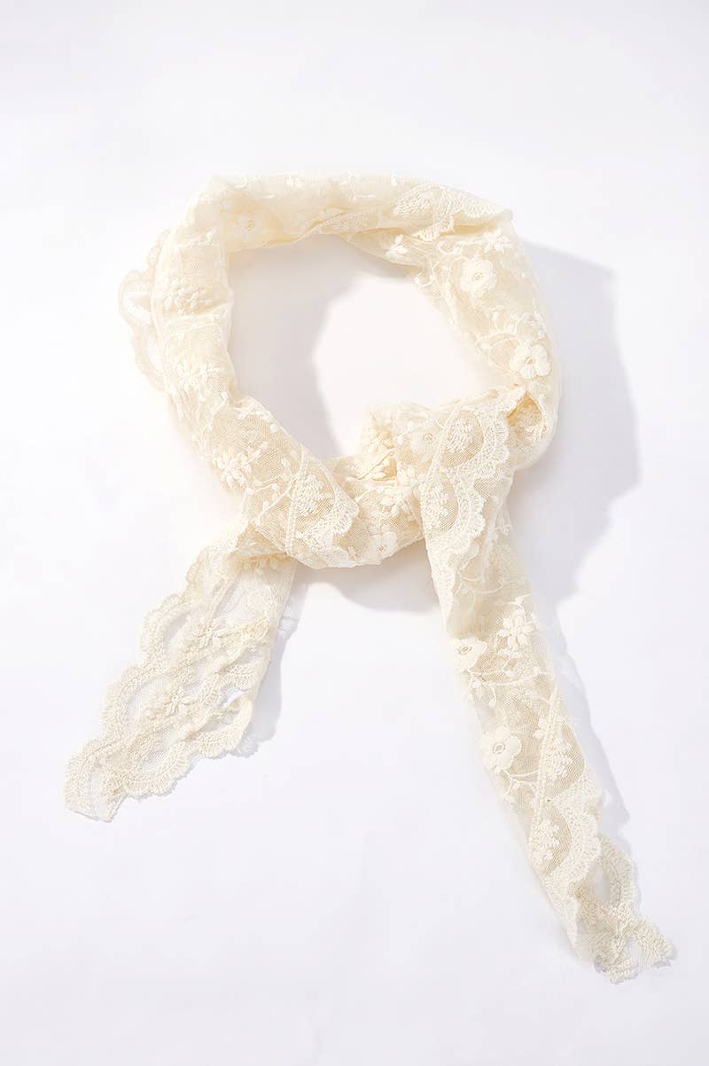 Lace Scarf in Cream
