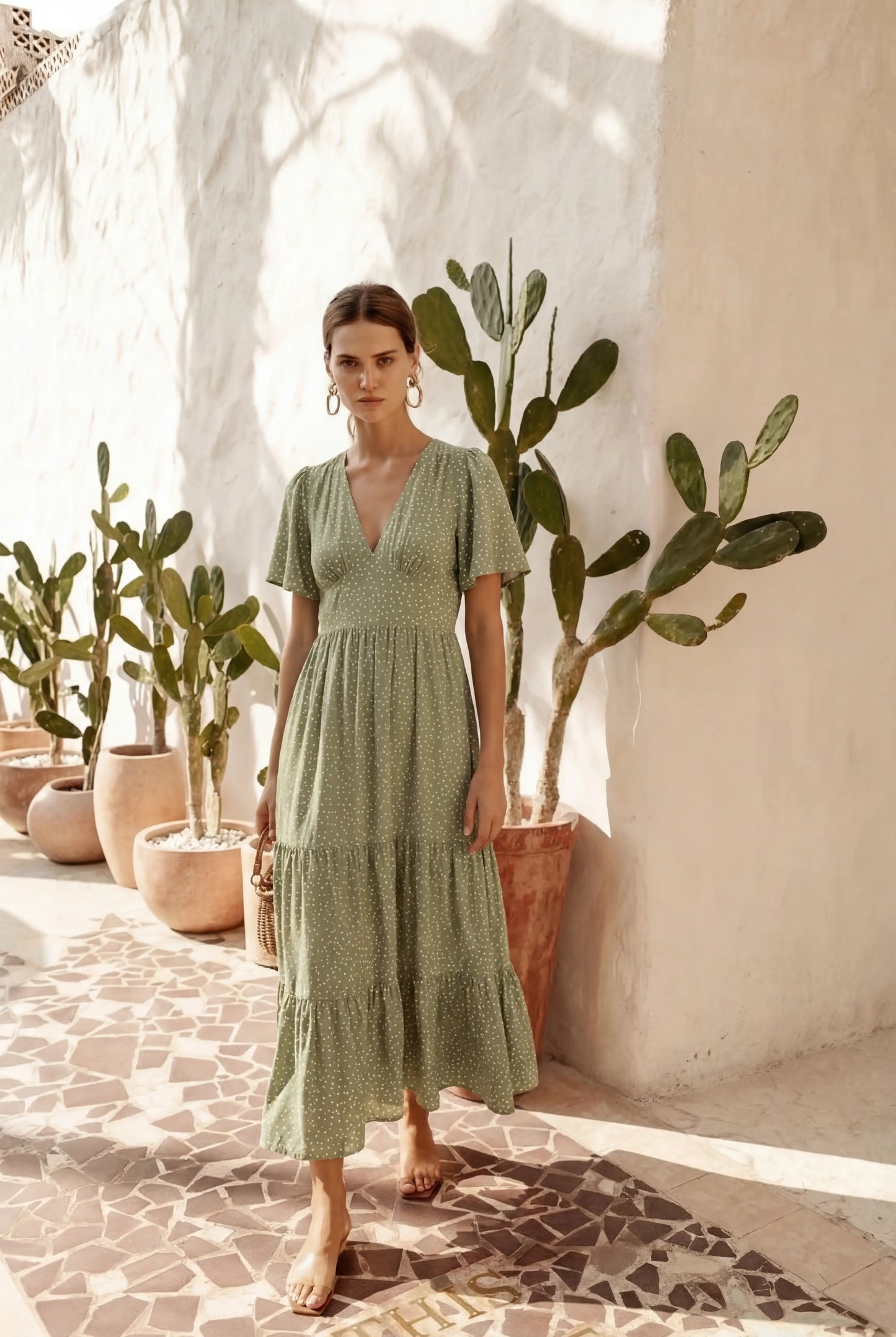 Melina Polka-Dot Maxi Dress