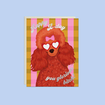 Birthday Poodle Foil Birthday Card