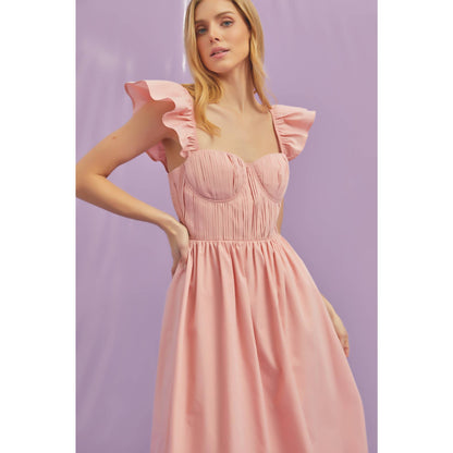 Florence Ruffle Midi Dress