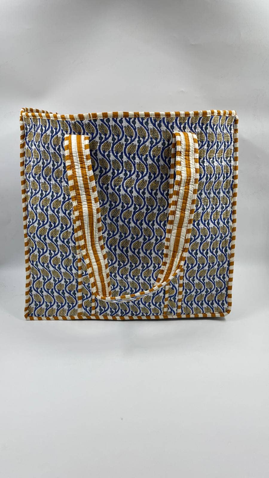 Lotus Kantha Quilted Boho Reversible Tote Bag